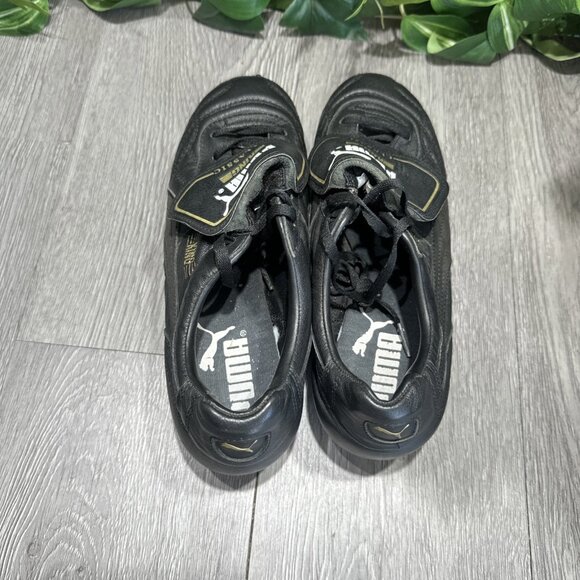 Puma King Classic VINTAGE Soccer Boots Cleats Mens Sz 5.5 /Women 7 Black Leather main image 3